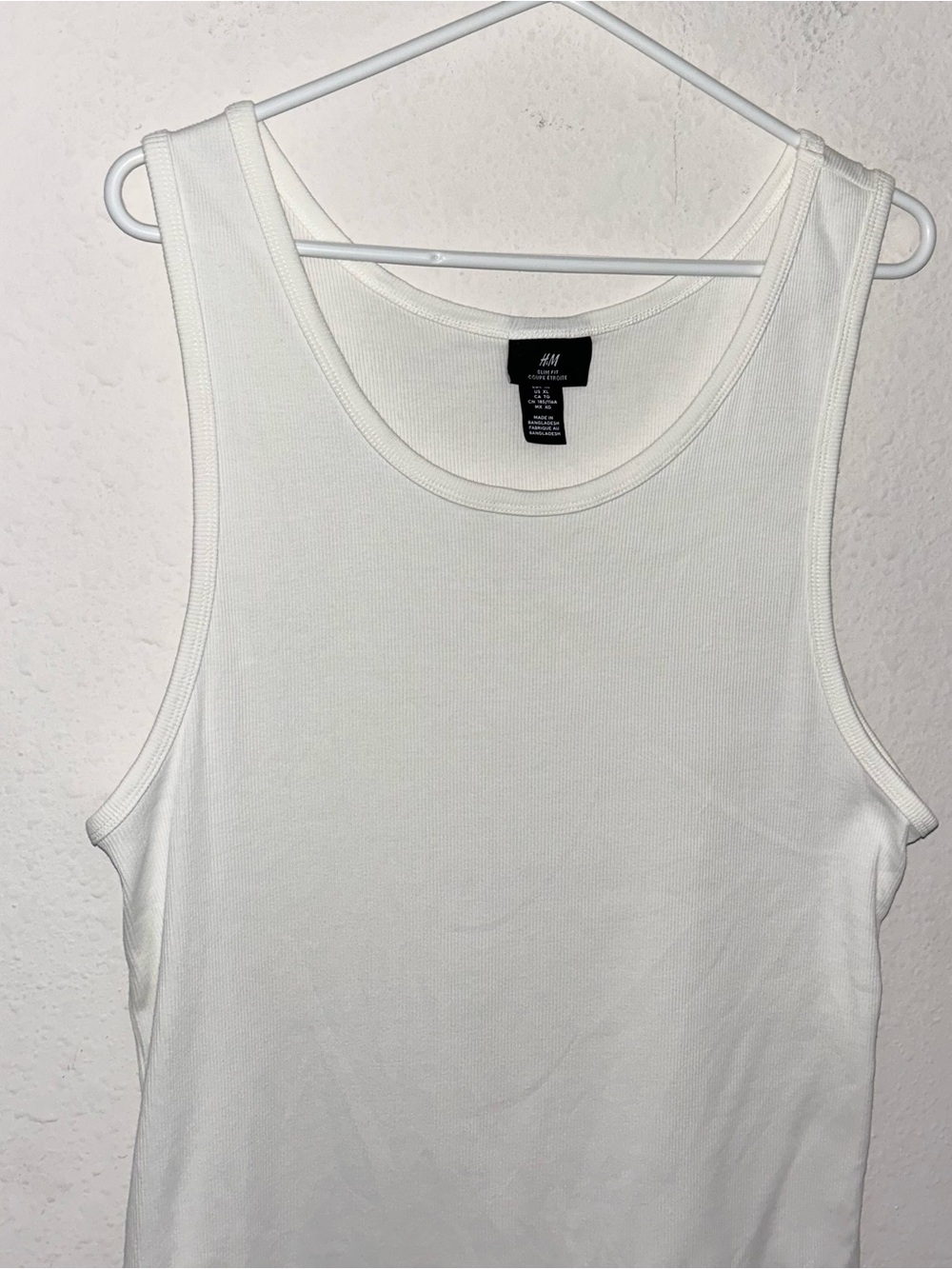 H&M White Ribbed Tank Top - Picture 2 of 6